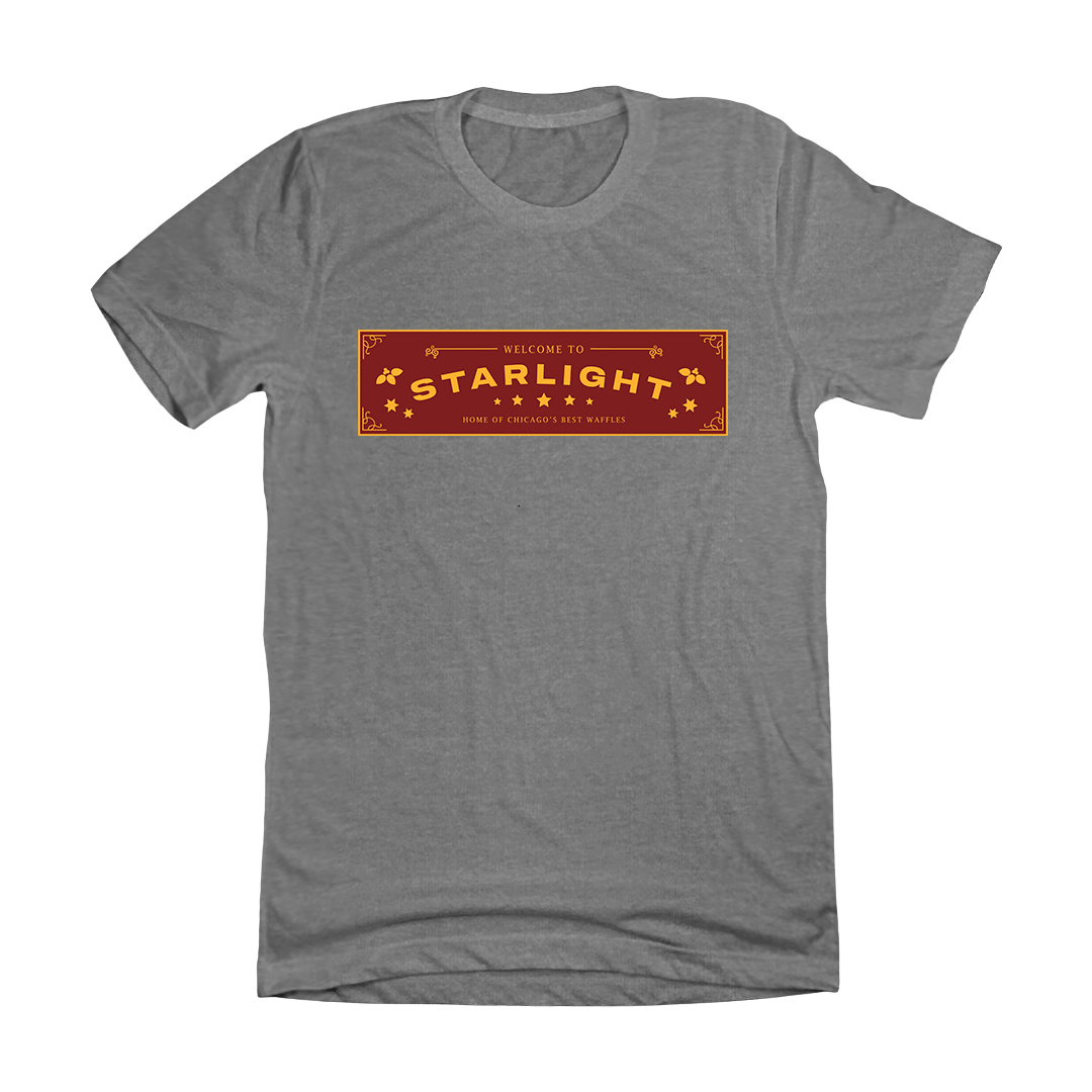Starlight Diner Color Logo Dressing Festive grey T-shirt