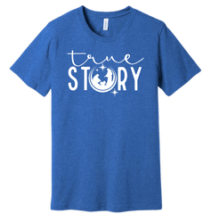 True Story Dressing Festive  blue T-shirt