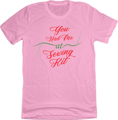 Sewing Kit Full Color Logo Dressing Festive pink T-shirt