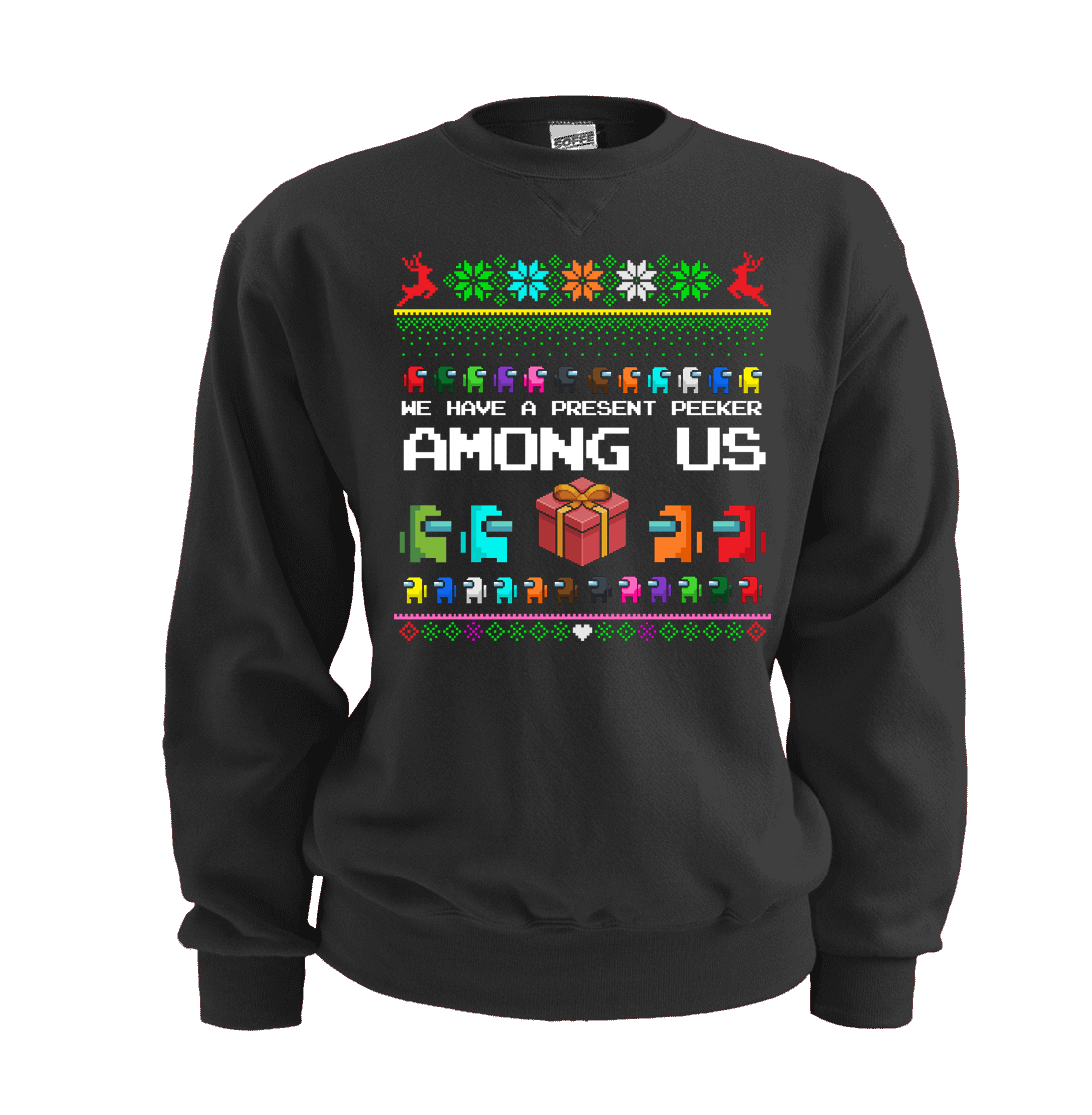 Present Peeker Among Us Ugly Christmas Sweatshirt
